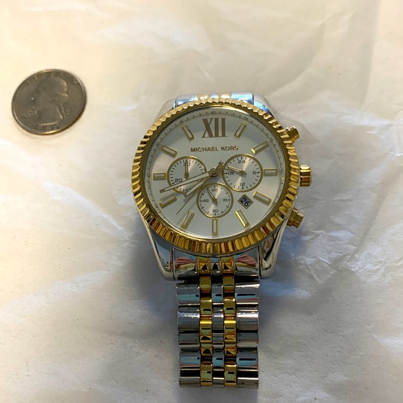Michael Kors Lexington Oversized Watch/two tone- worn by...